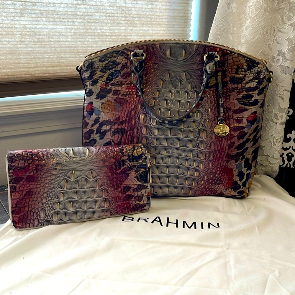 Large Brahmin tote with large wallet